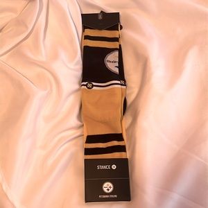 Stance Steelers Knee High Socks. Size L. NWT